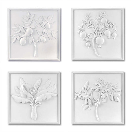 Plaster Panels 17.5" x 17.5" - Set of 4 by Bunny Williams Home