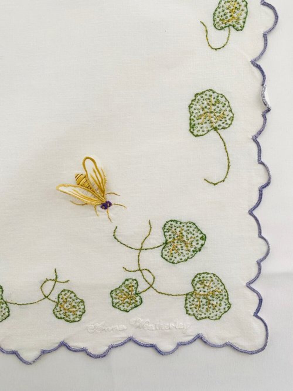 PM12 - Hand Embroidered Placemat by Anna Weatherley 1