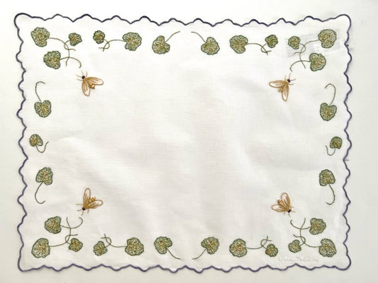 PM12 - Hand Embroidered Placemat by Anna Weatherley