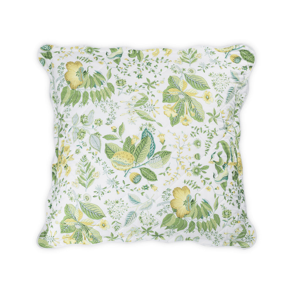 Pomegranate Sham Citrus Quilted Euro 