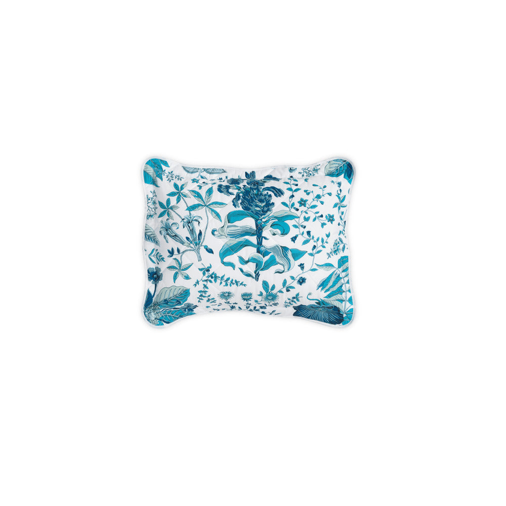 Pomegranate Sham Prussian Blue Quilted Boudoir 