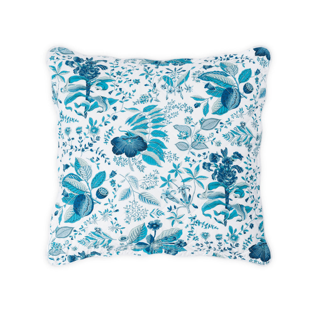 Pomegranate Sham Prussian Blue Quilted Euro 