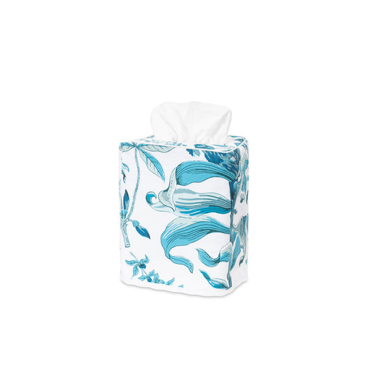 Pomegranate Tissue Box Cover Prussian Blue 