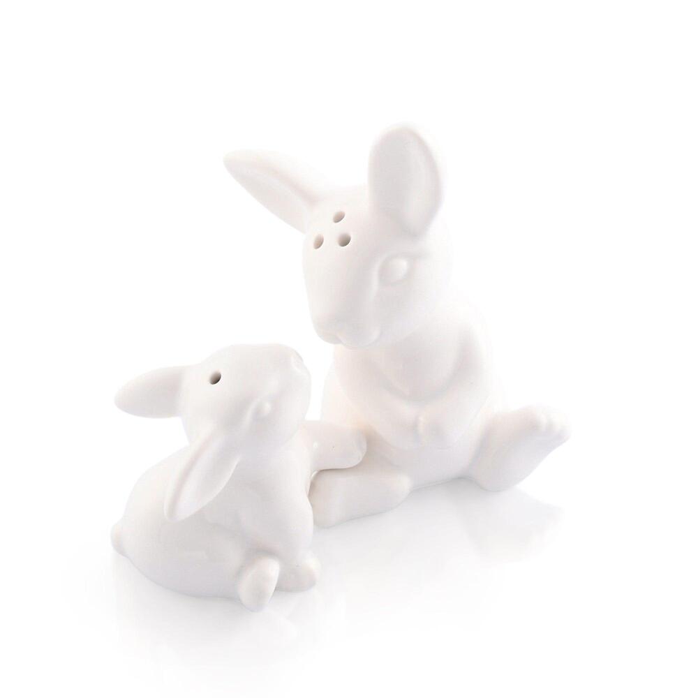 Porcelain Mother and Son Bunny Salt & Pepper by Arthur Court Designs 1