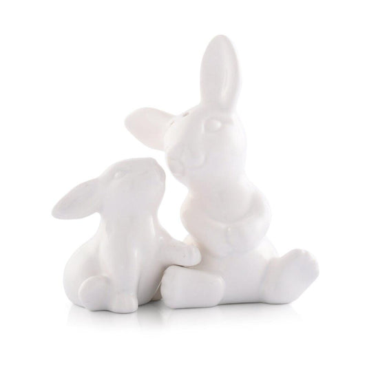 Porcelain Mother and Son Bunny Salt & Pepper by Arthur Court Designs