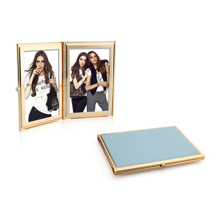 Powder Blue & Gold Travel Frame 2"x3" by Addison Ross Additional Image-2