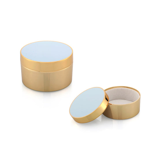 Powder Blue & Gold Trinket Pot 3" by Addison Ross