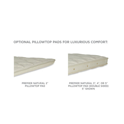 Premier Natural Cotton W/ Wool Wrap Mattress & Box Springs by Royal Pedic Mattress Additional Image -3