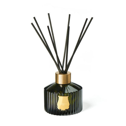 Trudon Abd el Kader Diffuser 350ml in fluted green glass with rattan sticks