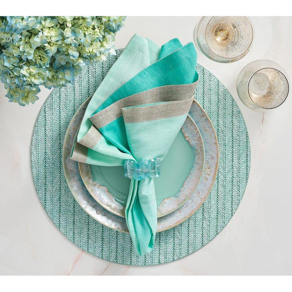 Radiant Napkin Ring - Set of 4 Seafoam by Kim Seybert 12