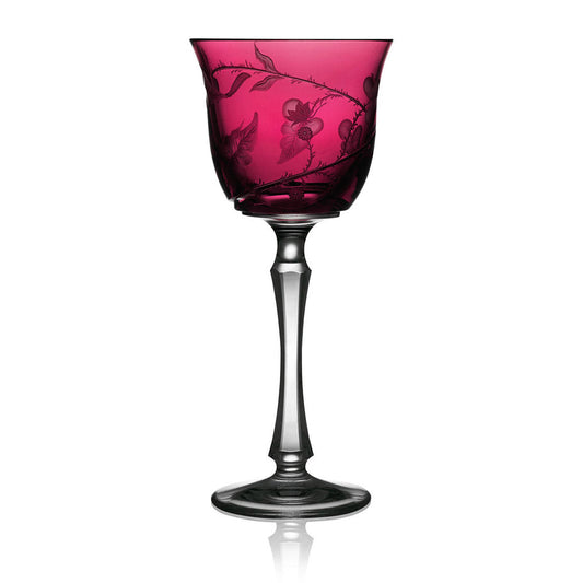 Rain Forest Raspberry Water Glass by Varga Crystal 