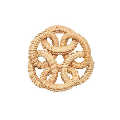 Rattan Link Napkin Ring in Natural - Set of 4 by Kim Seybert 5