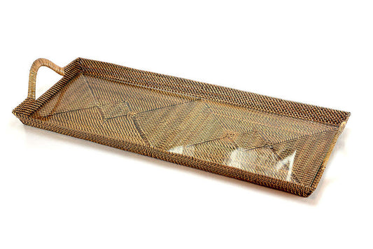 Rectangular Charcuterie Tray with Glass, Reinforced with Wrought Iron by Calaisio 