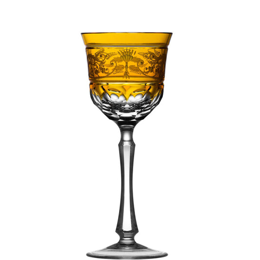 Regency Amber Wine Hock by Varga Crystal 