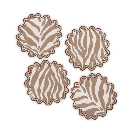 Regine Cocktail Napkin set of 4 Coconut 