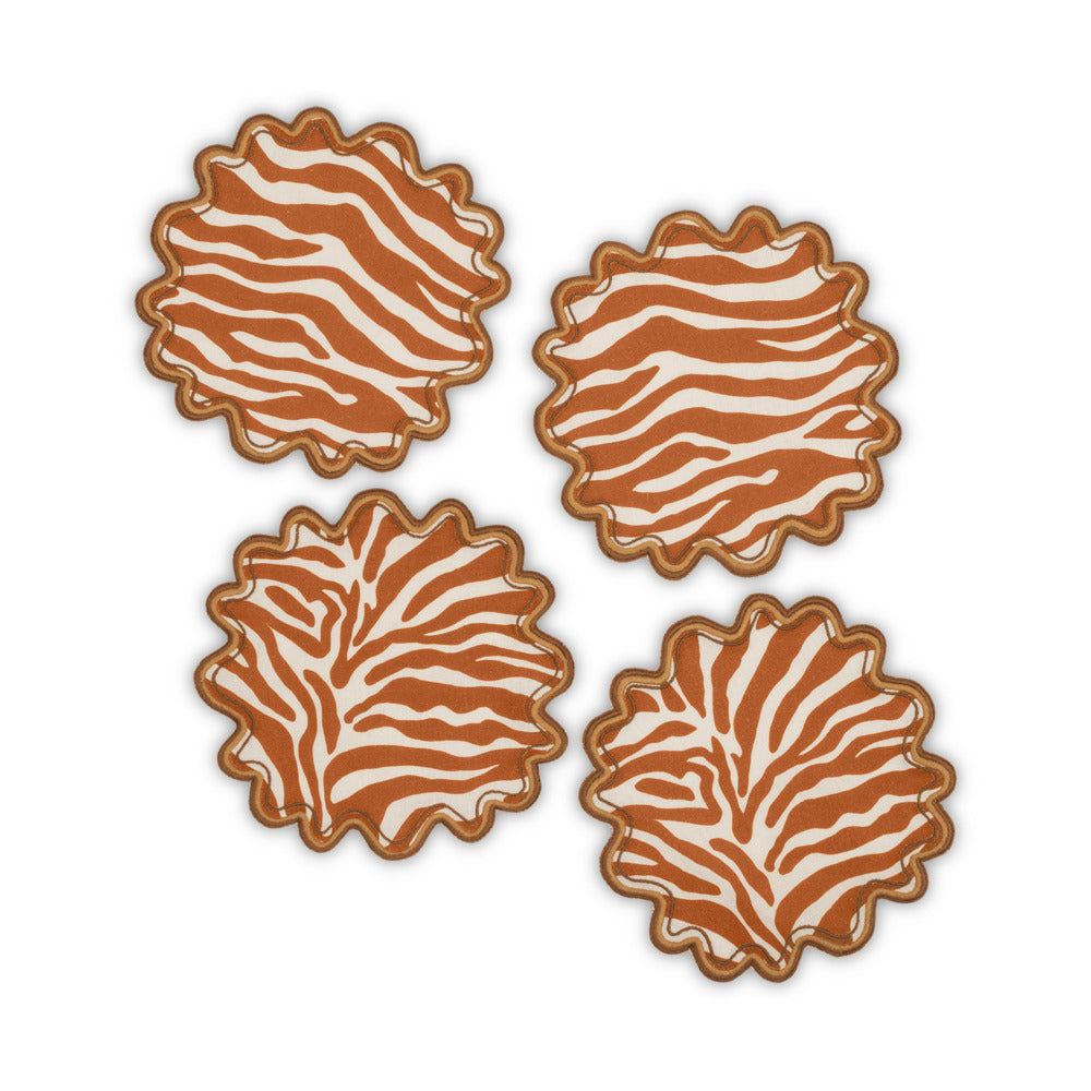 Regine Cocktail Napkin set of 4 Persimmon 