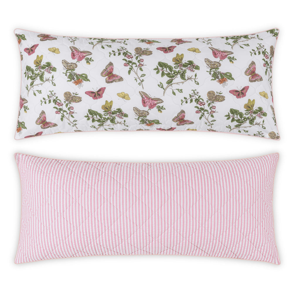 Reversible Lumbar Pillow Cover Baudin Pink & Matteo Peony 