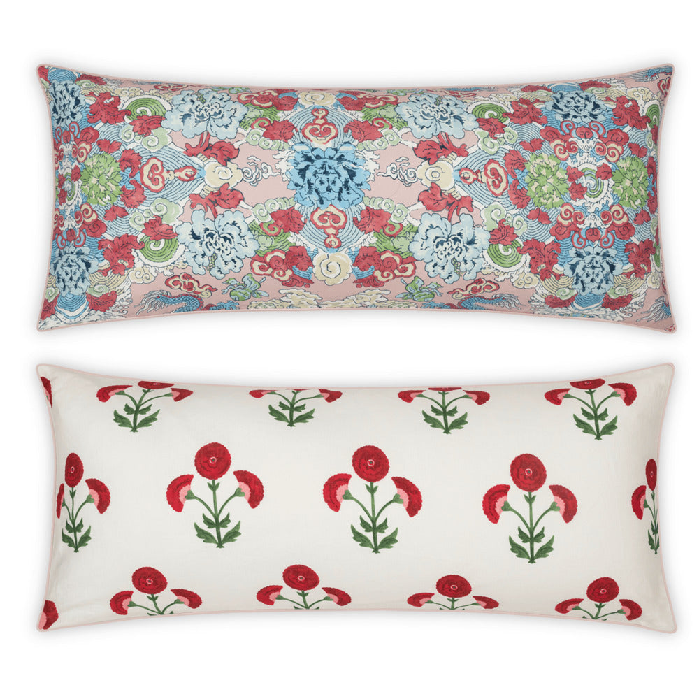 Reversible Lumbar Pillow Cover Gisele Scarlet & Magic Paradise 