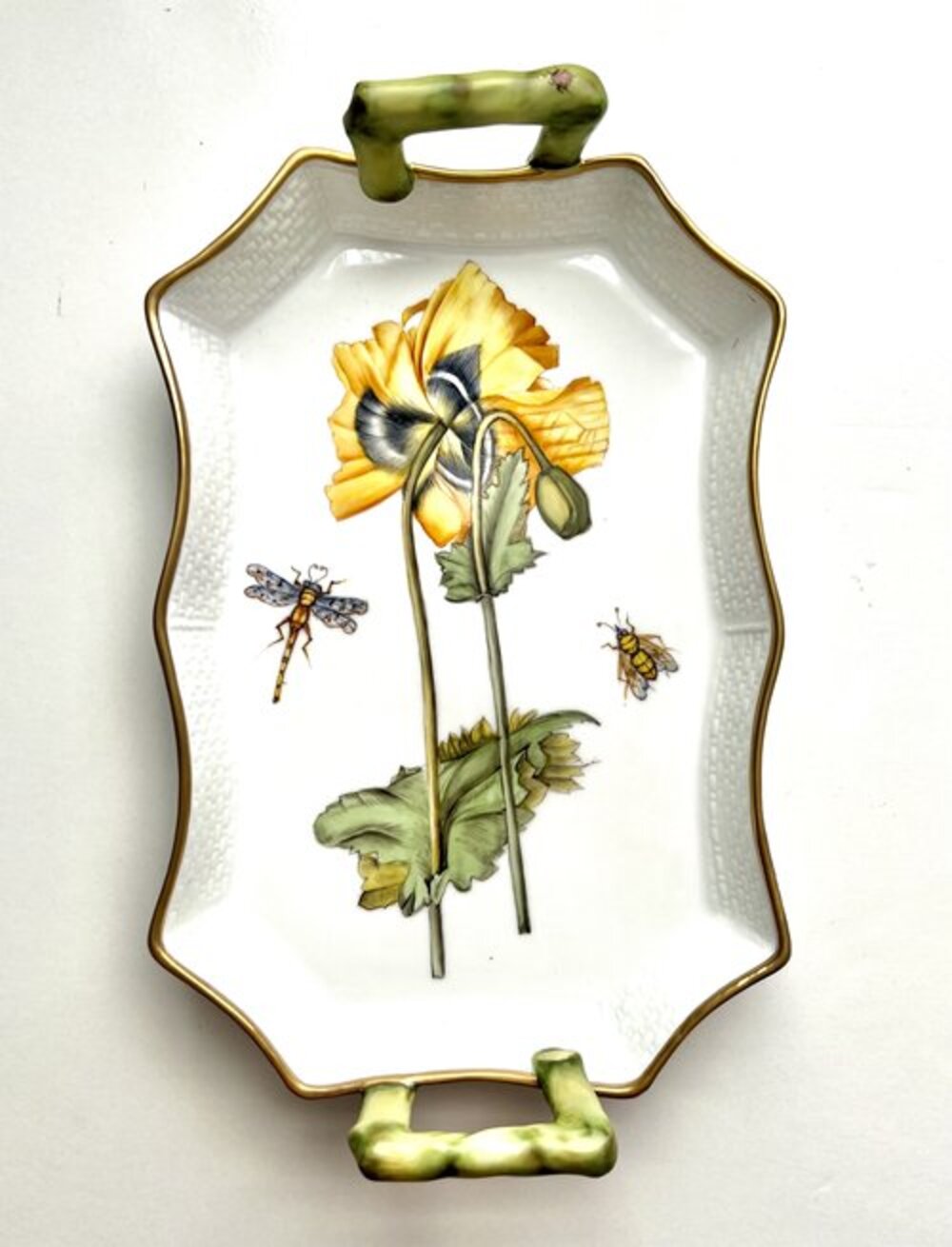 RG17 - Yellow Poppy Tray With Handles by Anna Weatherley