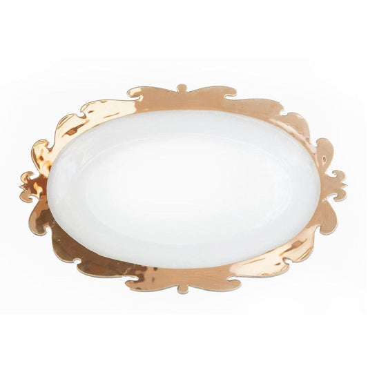 Rococo Oval Platter by Annieglass 