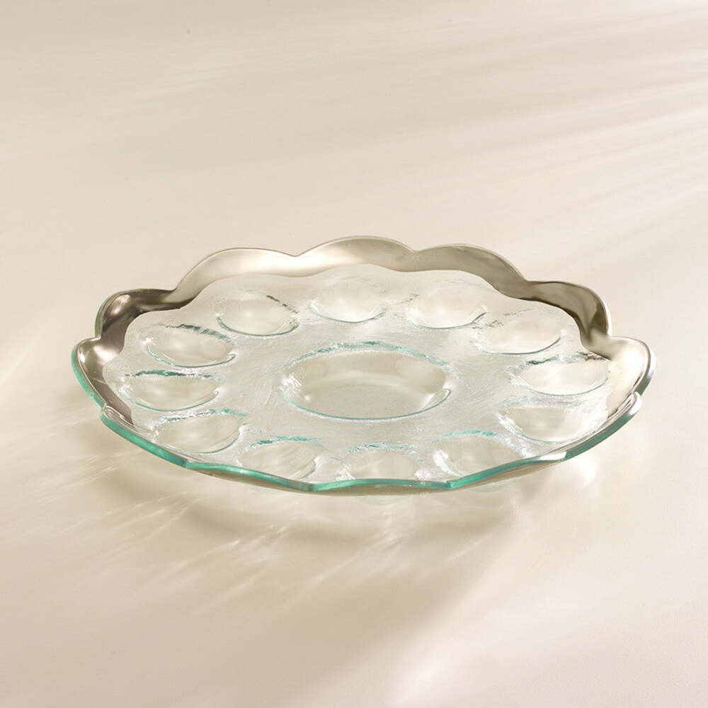 Roman 11.5" Antique Deviled Egg Platter by Annieglass Additional Image -3