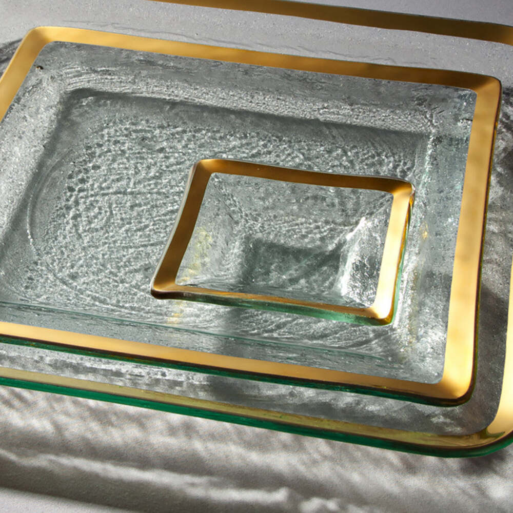 Roman Antique 5" Small Square Dish by Annieglass Additional Image -3