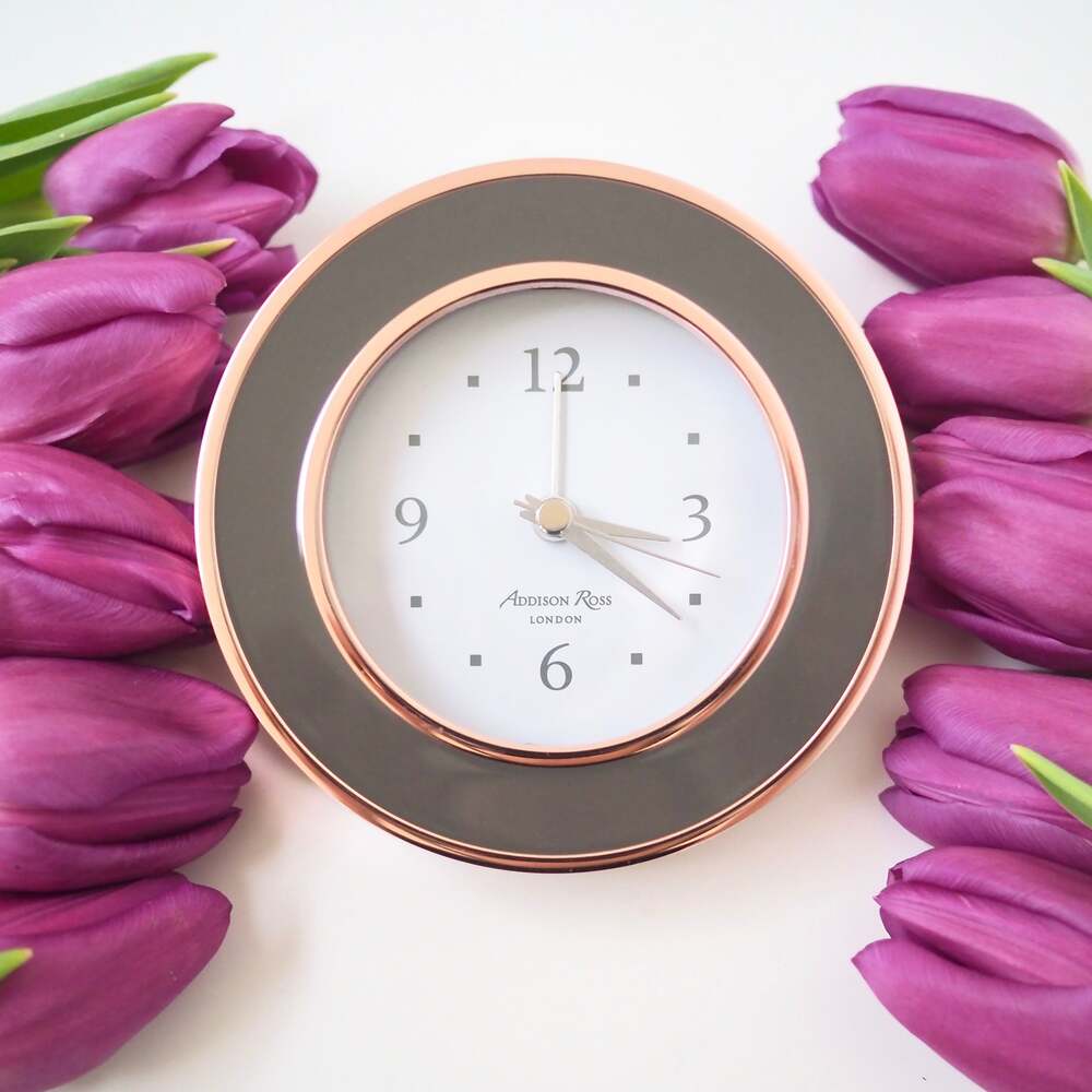 Rose Gold & Taupe Alarm Clock by Addison Ross Additional Image-4