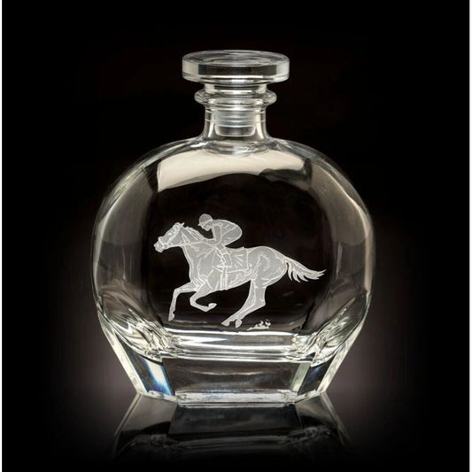 Round Decanter Race Horse by Julie Wear 