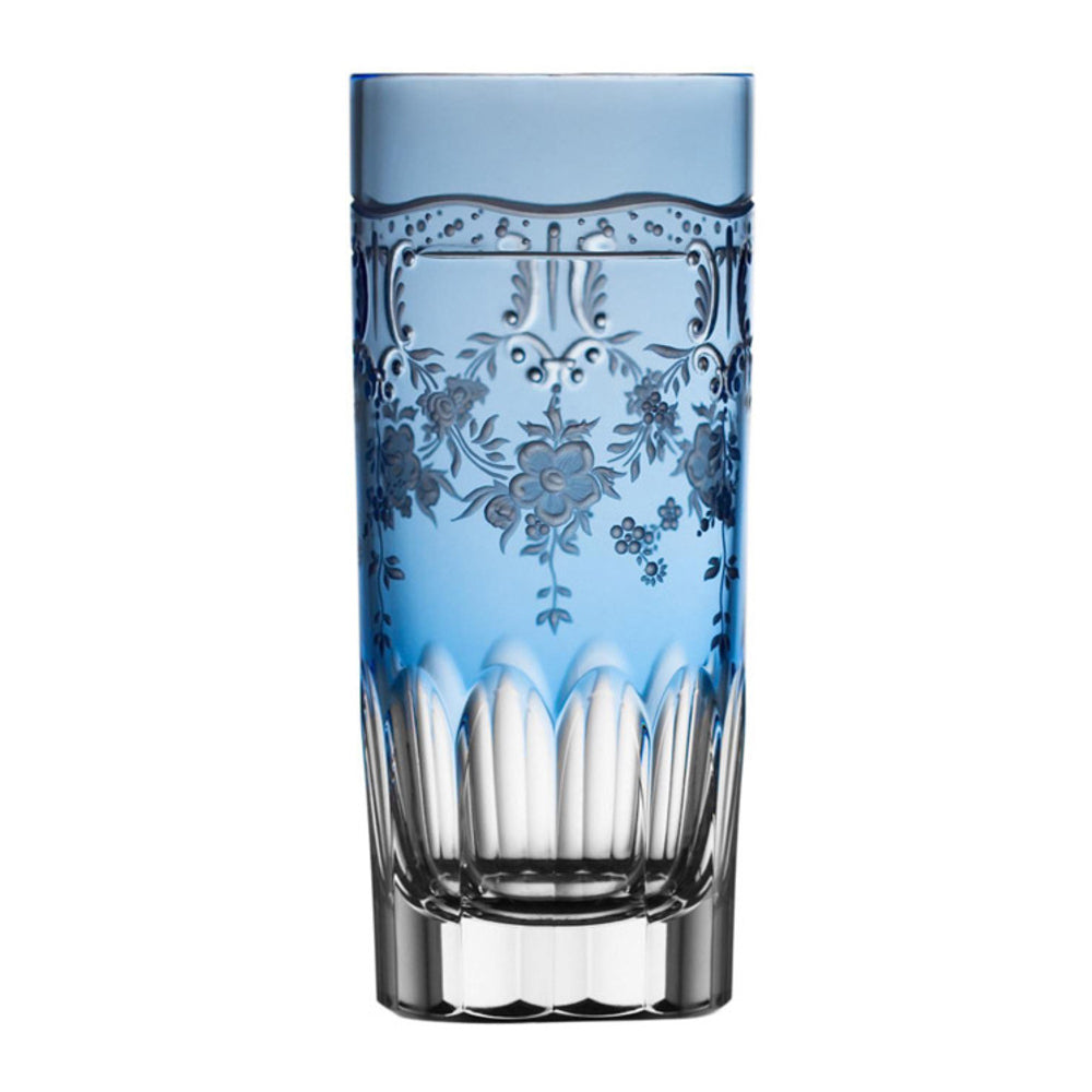 Royal Antoinette Sky Blue Highball by Varga Crystal 