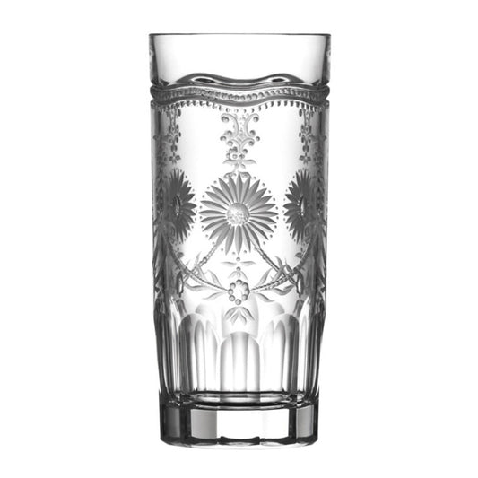 Royal Scroll Clear Highball by Varga Crystal 