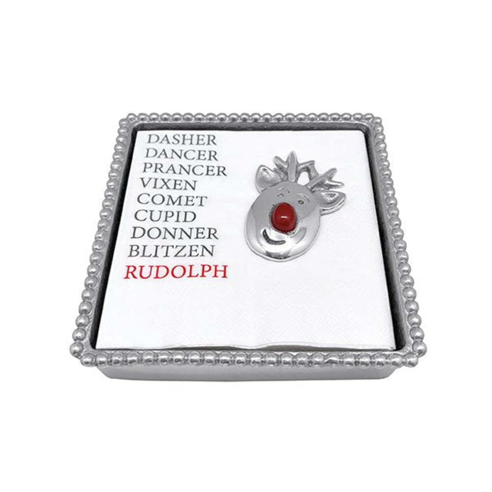 Rudolph Beaded Napkin Box Set by Mariposa