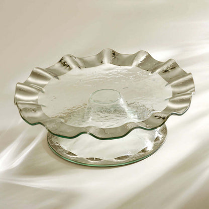 Ruffle 14.25" Pedestal Cake Plate by Annieglass Additional Image -5