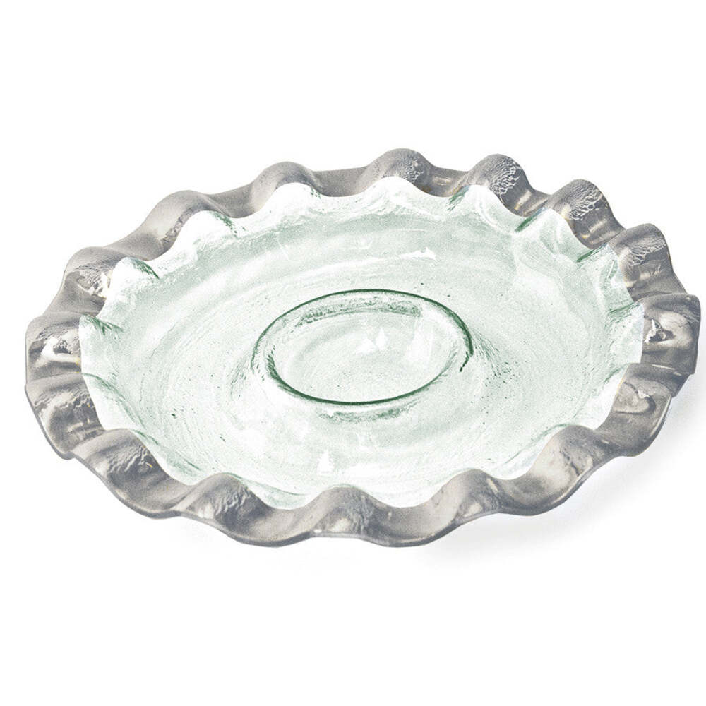 Ruffle 14.75" Round Chip & Dip Server by Annieglass Additional Image -1