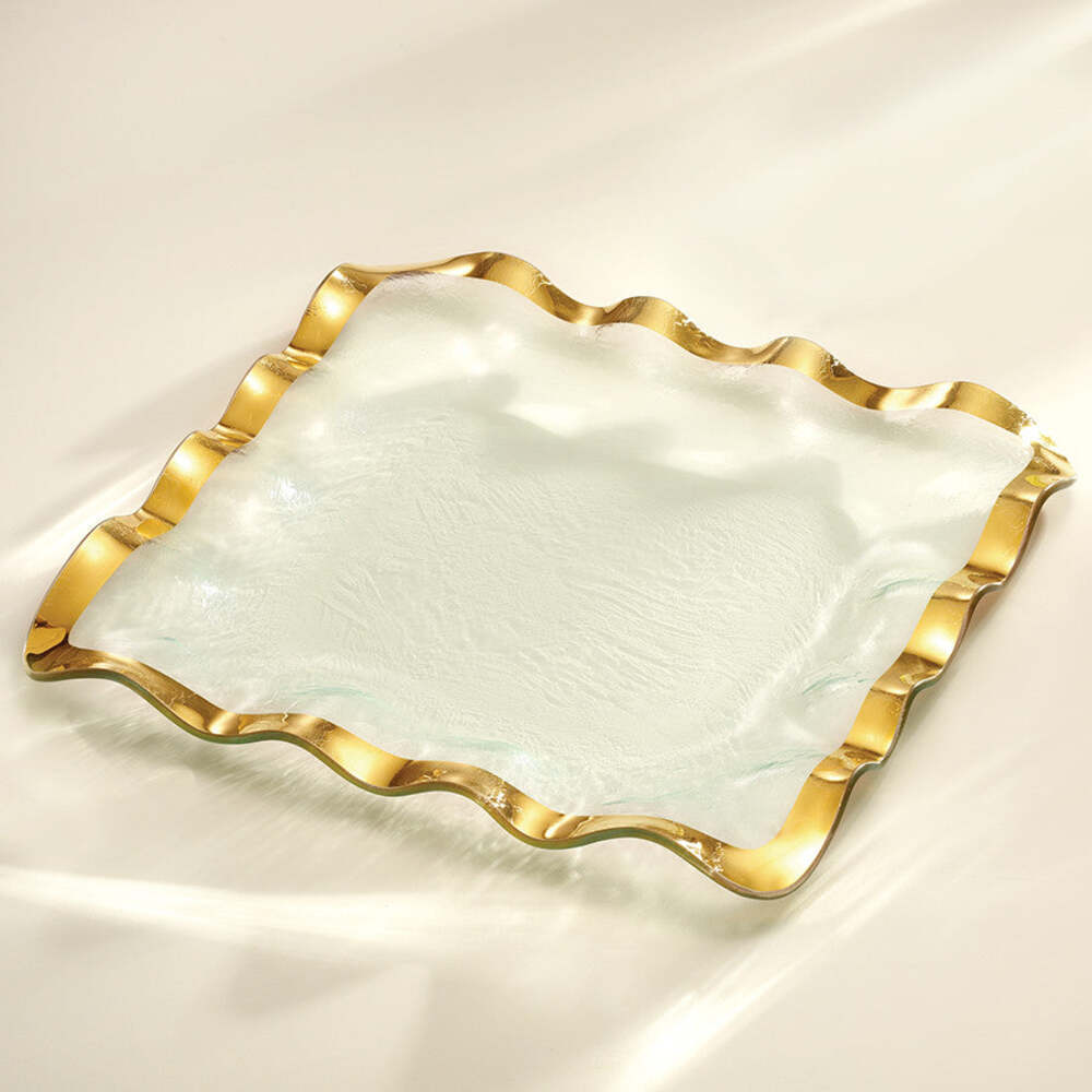 Ruffle 15" Square Tray by Annieglass 