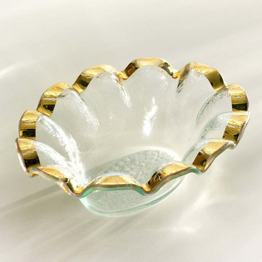 Ruffle 8 1/4" x 6 1/2" Dip Bowl by Annieglass 