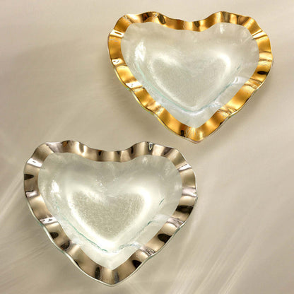 Ruffle 8" Heart Bowl by Annieglass Additional Image -2