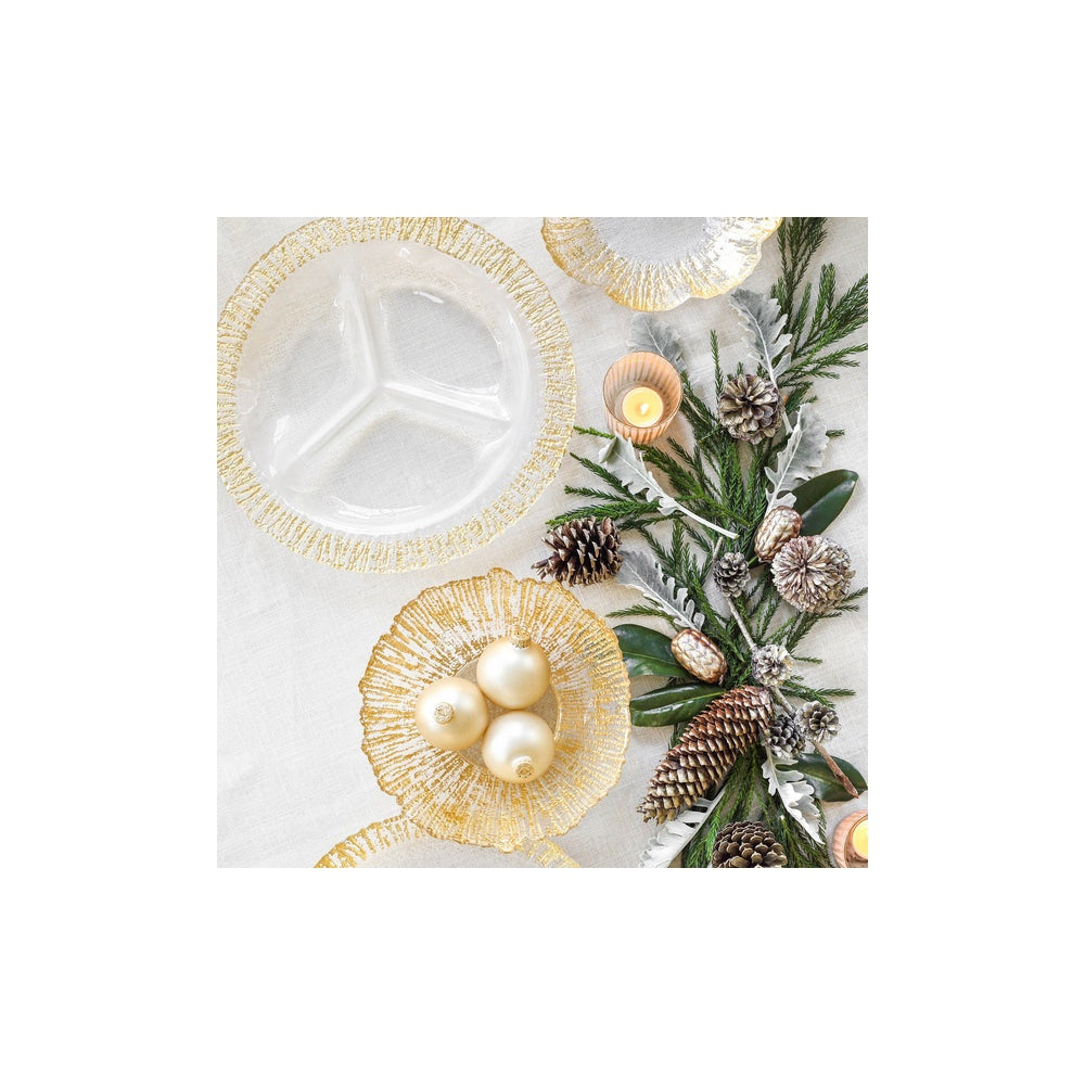 Rufolo Small Shallow Bowl, Gold by Vietri 1