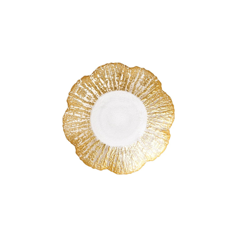Rufolo Small Shallow Bowl, Gold by Vietri 
