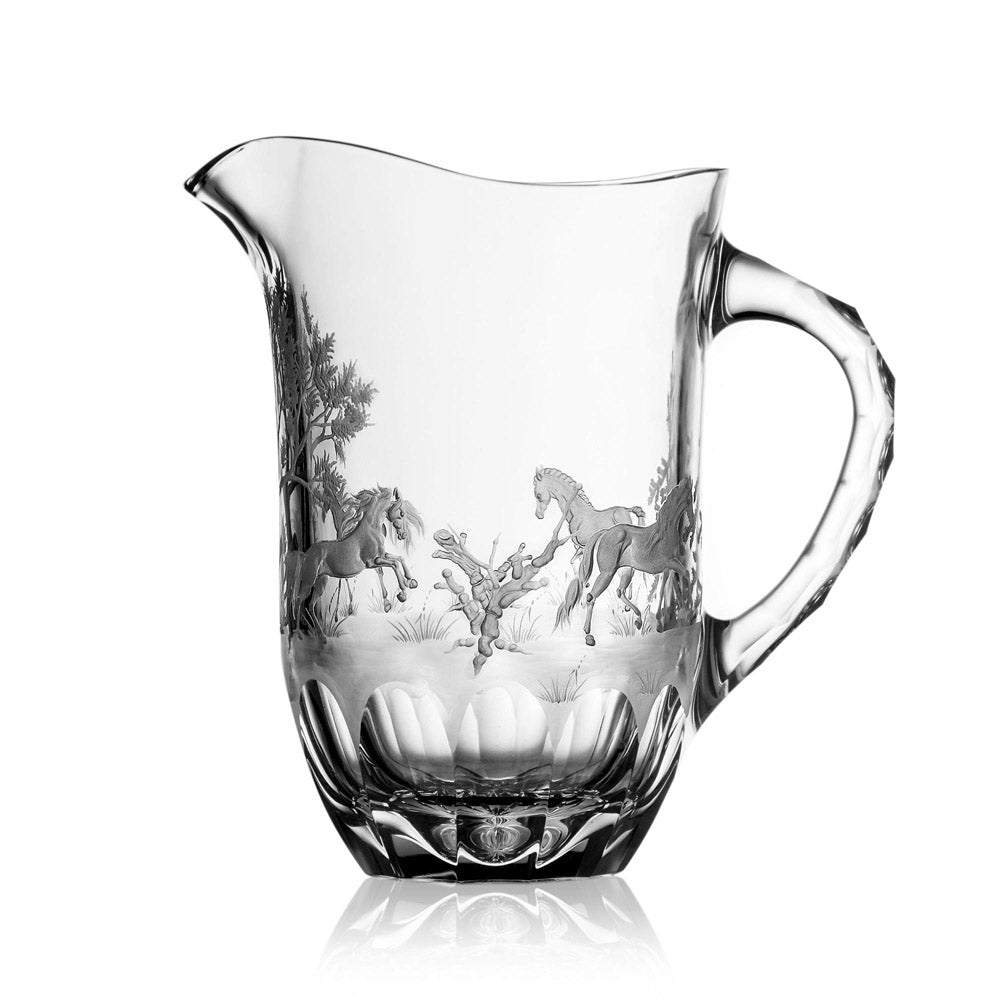 Run 4 Roses Clear Water Pitcher 1,0 Liter by Varga Crystal 