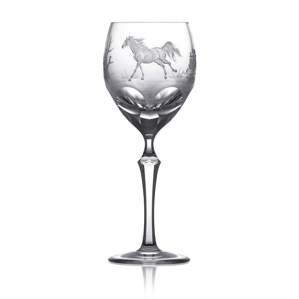 Run 4 Roses Clear Wine Glass by Varga Crystal 