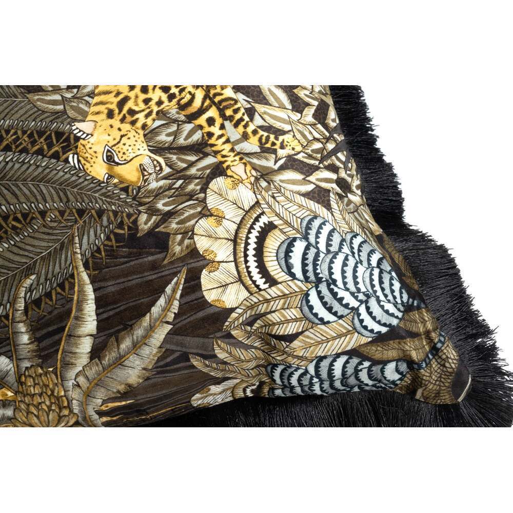 Sabie Forest Pillow Velvet with Fringe by Ngala Trading Company Additional Image - 8