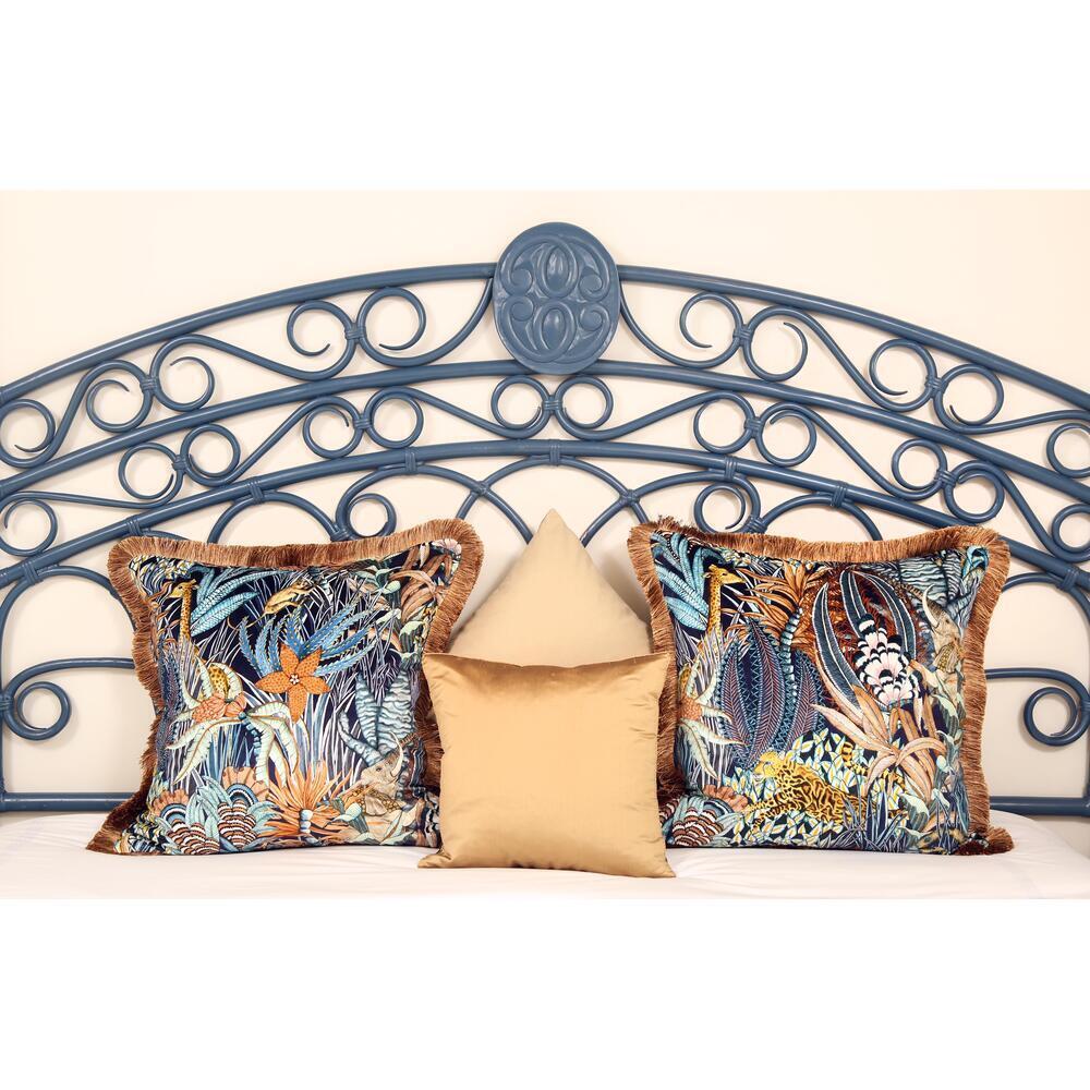 Sabie Forest Pillow Velvet with Fringe by Ngala Trading Company Additional Image - 4