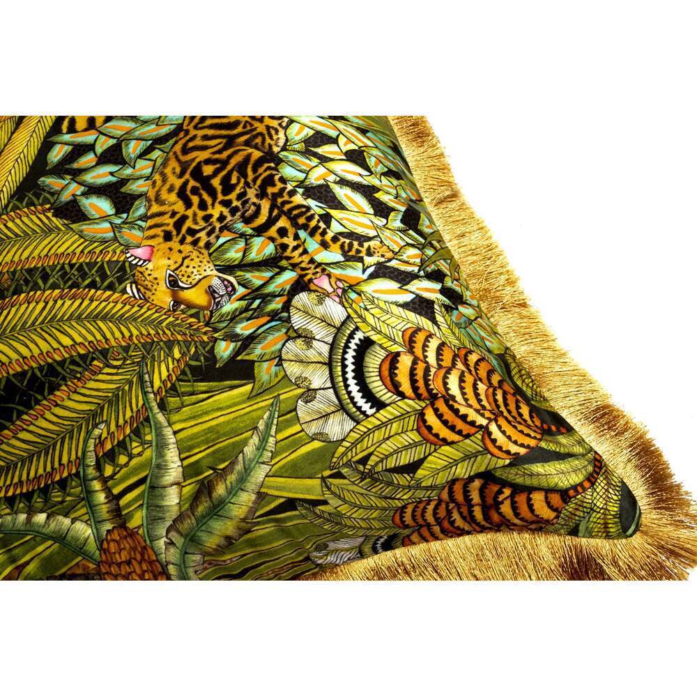 Sabie Forest Pillow Velvet with Fringe by Ngala Trading Company Additional Image - 6