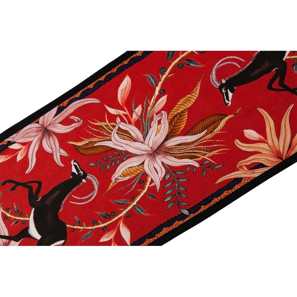 Sable Table Runner - Royal Red by Ngala Trading Company Additional Image - 1