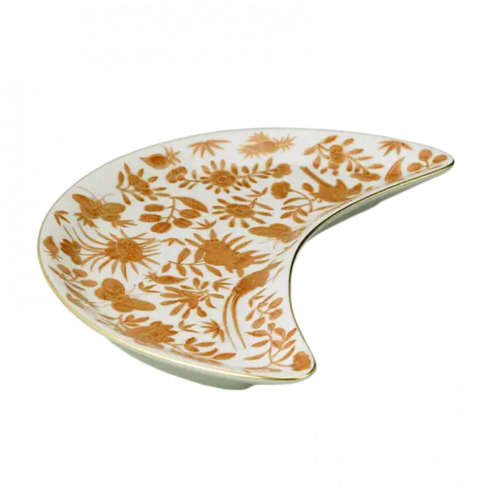 Sacred Bird & Butterfly Crescent Salad Plate by Mottahedeh