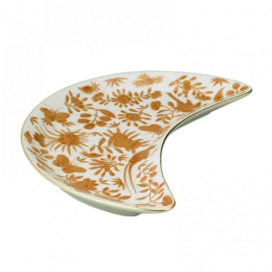 Sacred Bird & Butterfly Crescent Salad Plate by Mottahedeh