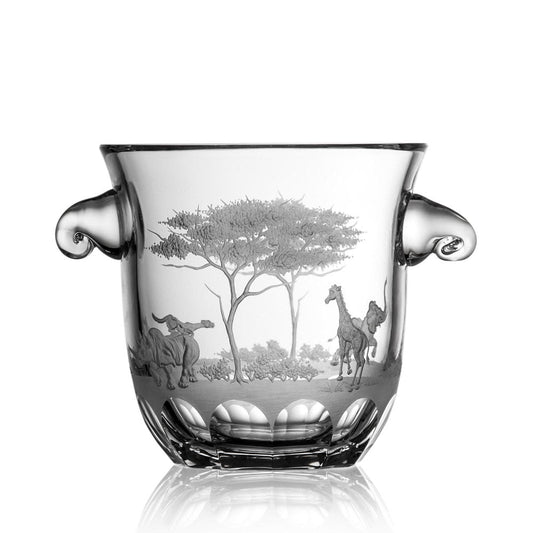 Safari Clear Ice Bucket by Varga Crystal 