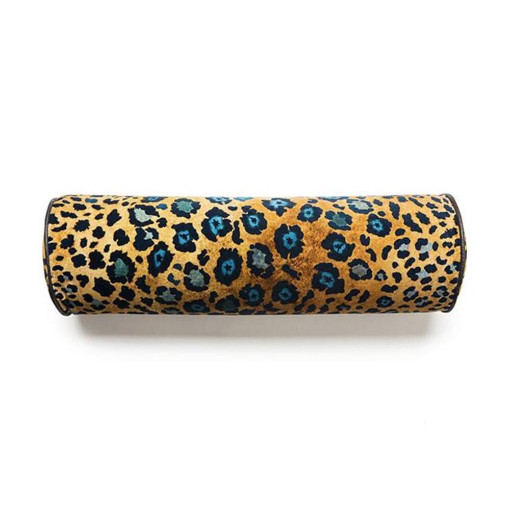 Safari Spot Bolster Pillow Velvet by Ngala Trading Company