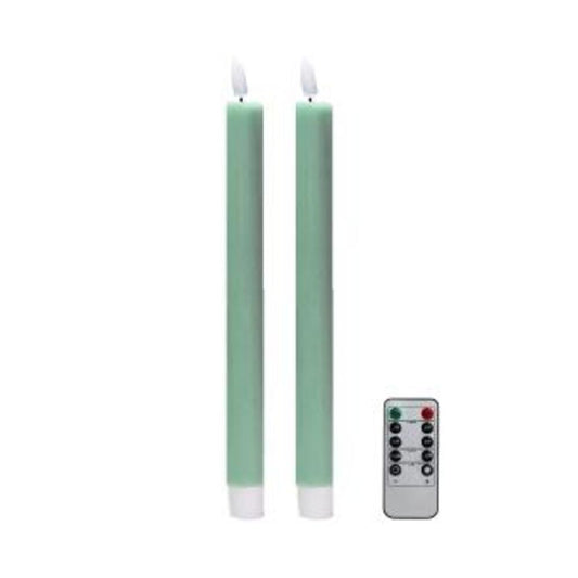 Sage LED Candles - Set of 2 23cm by Addison Ross
