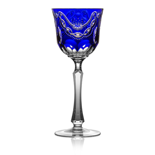 Saint Tropez Cobalt Wine Hock by Varga Crystal 